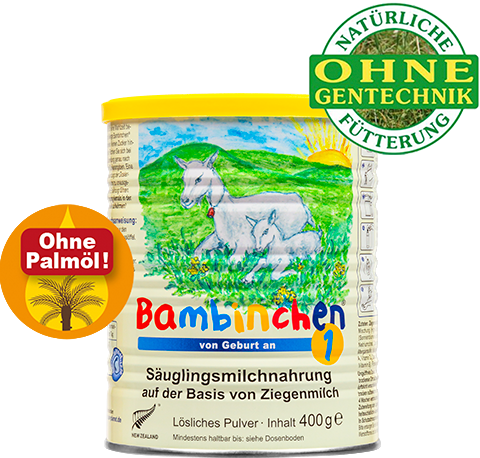 德国Bambinchen蓝色星球金山羊全脂婴儿奶粉1段出生奶粉，400g