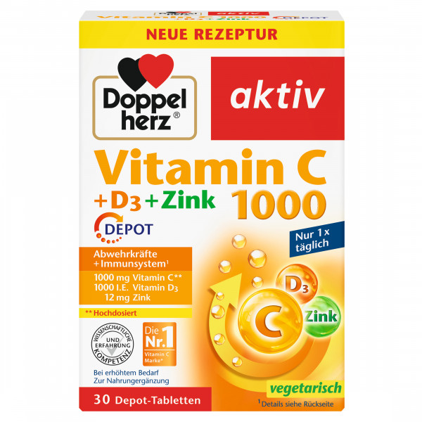 Hochdosiert mit 1000 mg Vitamin C