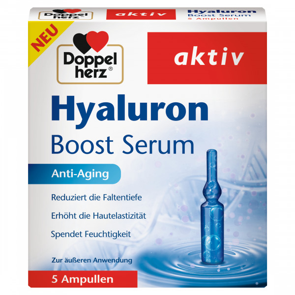 Doppelherz Hyaluron Boost Serum 5 Ampullen, 5 x 2ml, Kosmetikum