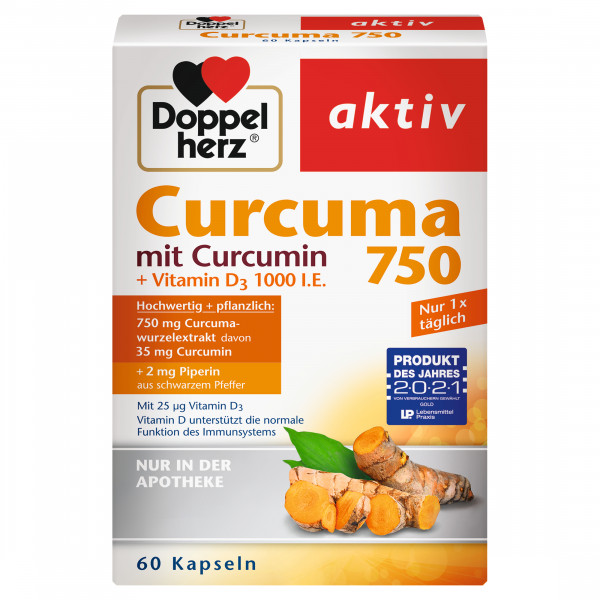 Doppelherz Curcuma 750 60 Kapseln, 53,4g Nahrungsergänzung