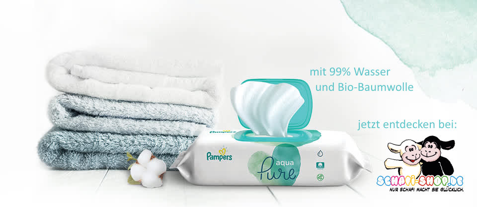 Pampers Aqua Pure Lingettes humides by Schafi-Shop.fr