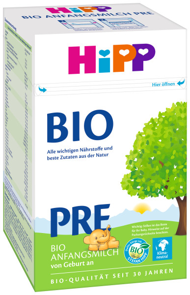 Produktbild der Hipp Bio Anfangsmilch von Geburt an