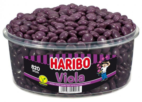 Haribo Viola round tin 820 pieces, 1148g