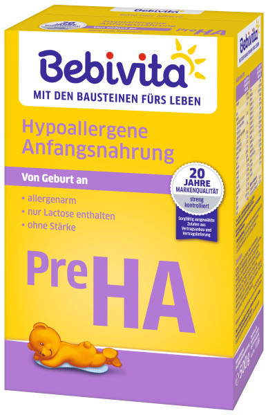 Bebivita Pre HA, hypoallergenic formula from birth, 500g
