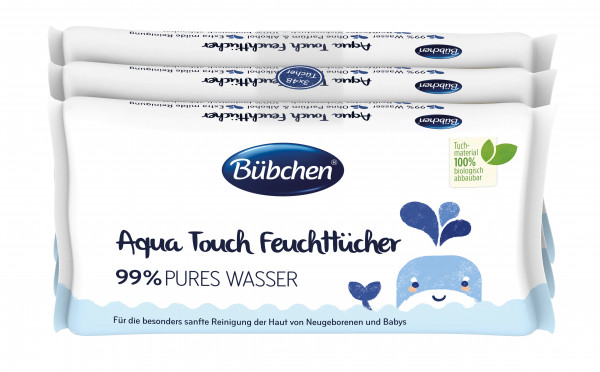 德国Bübchen贝臣婴幼儿环保性性湿巾含99%水成分 3x48 共144片