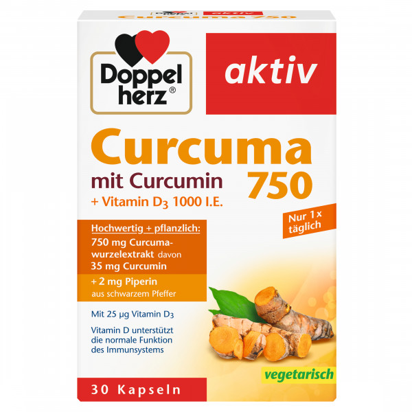 Doppelherz Curcuma 750 30 Kapseln, 26,7g Nahrungsergänzung