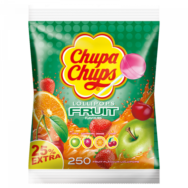Chupa Chups Frucht 250 Stück im Nachfüllbeutel