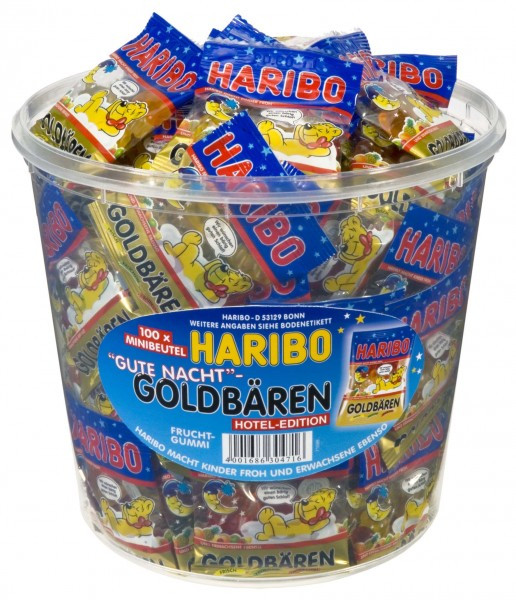 德国Haribo 哈瑞宝晚安金熊软糖, 100袋装- 980g