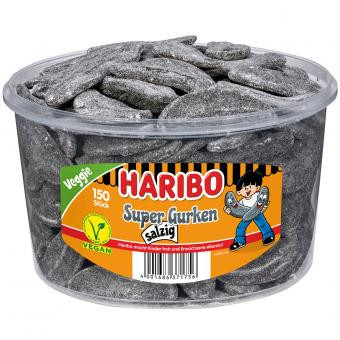 Haribo salzige Super Gurken aus Lakritz