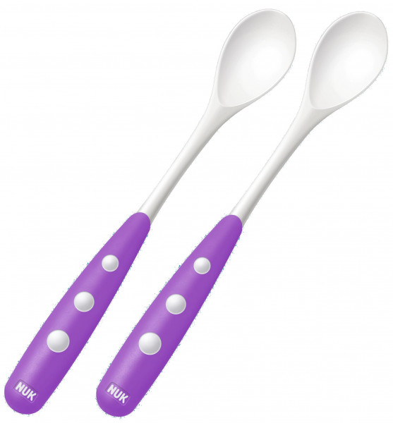 NUK easy learning Feeding Spoons 2-pack Colour: violet