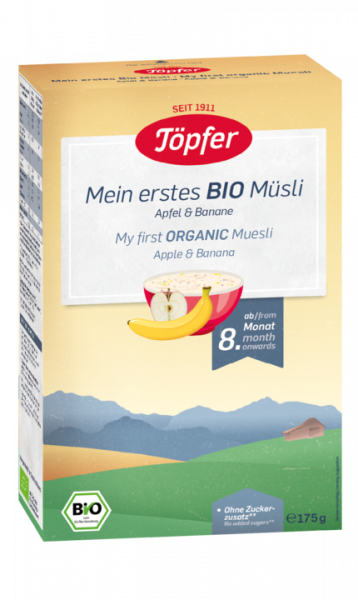 Produktbild von Töpfer BIO Müsli "Apfel & Banane"