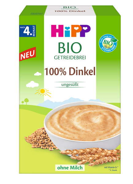 Produktbild von Hipp BIO-Getreidebrei "100% Dinkel" (ungesüßt)