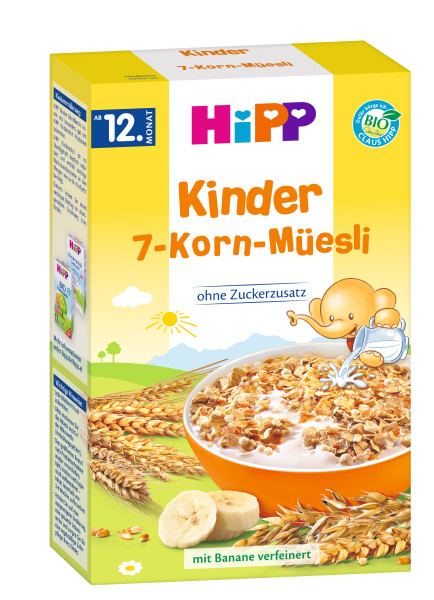 HiPP 喜宝儿童7种有机谷物麦片 6包装 （6x200克)