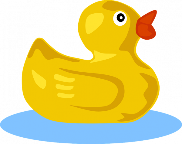 Baño de pato amarillo