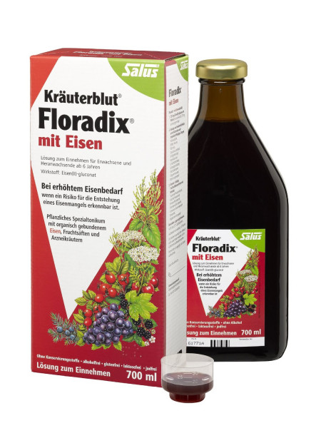 Salus Floradix Sang de plantes médicinales avec tonique spécial plantes de fer