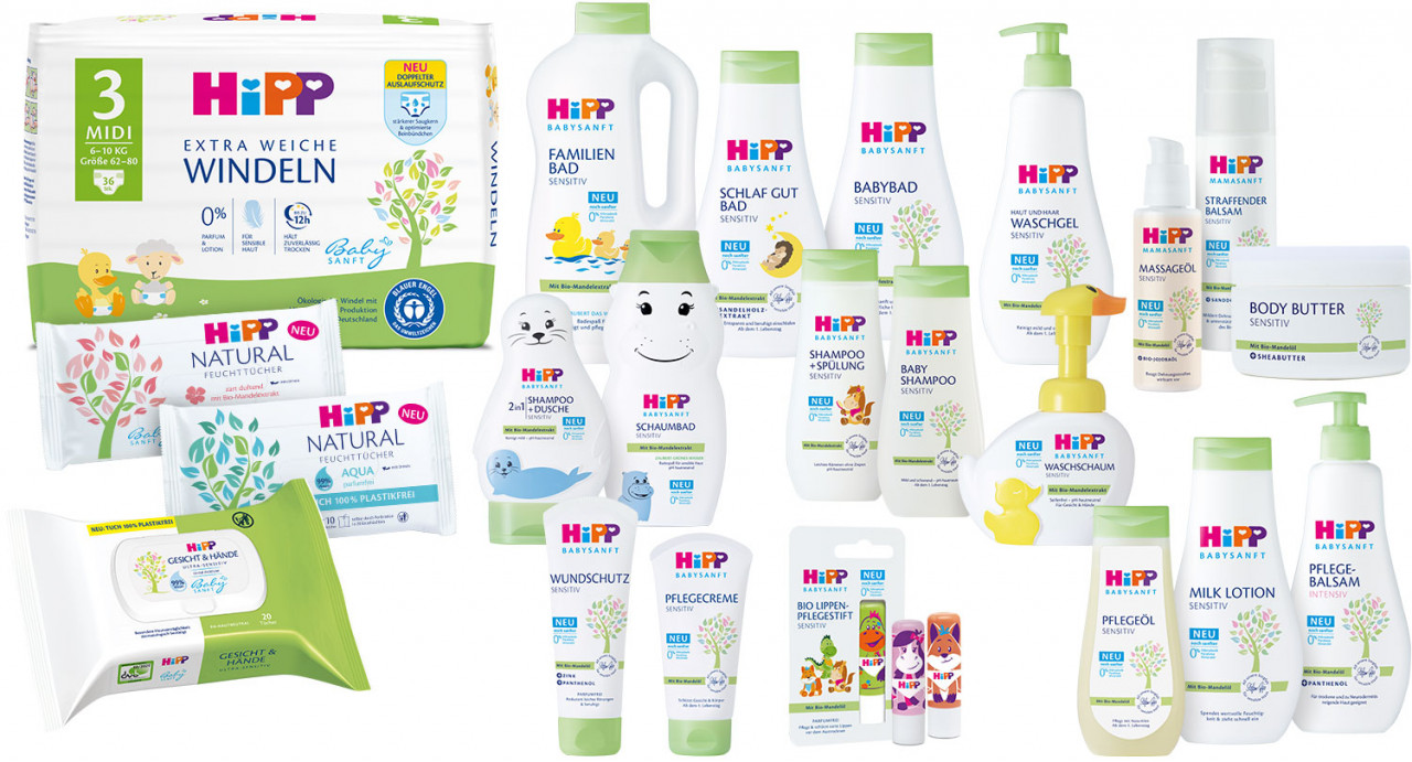Hipp Babysanft Produktfamilienbild