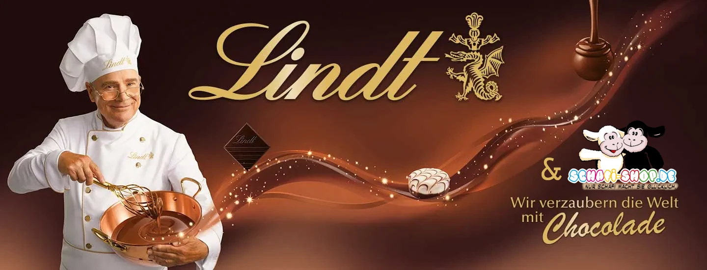 Logotipo de Lindt y Schafi, Lindt Maitre revuelve un cuenco de chocolate