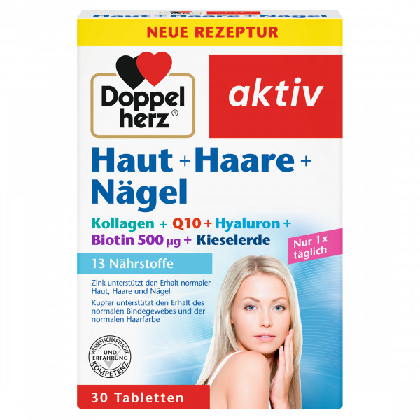 Doppelherz Aktiv Haut+Haare+Nägel, 30 Tabletten
