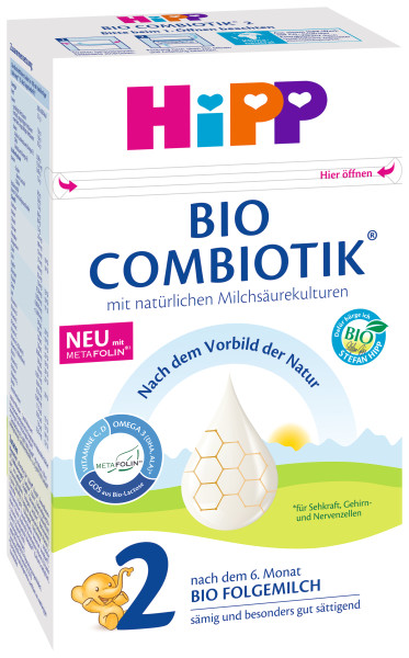 德国Hipp 喜宝有机益生菌2段奶粉6-10个月， 600克