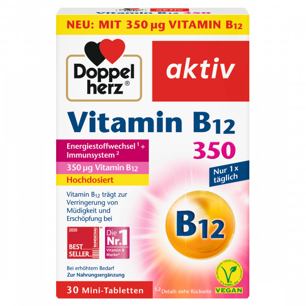 Hochdosiert: 350 µg Vitamin B12 pro Mini-Tablette