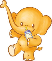 Hipp Elefant mit Flasche