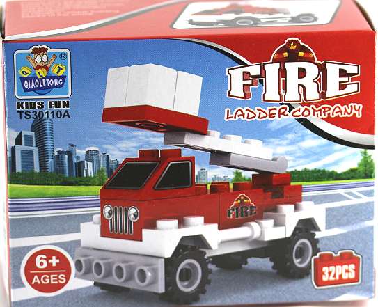 积木车辆 "消防队"，车辆版本：云梯车