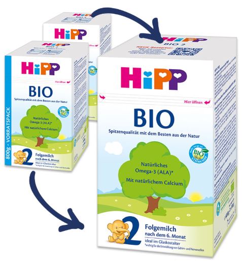 Hipp Bio 2 follow-on milk after 6 months, 600g