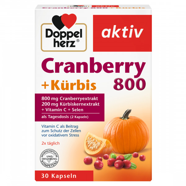 Doppelherz Cranberry + Kuerbis 30 Kapseln, 27,7g, Nahrungsergänzung