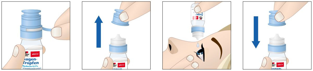 Double Heart Instructions for Use Eye Drops