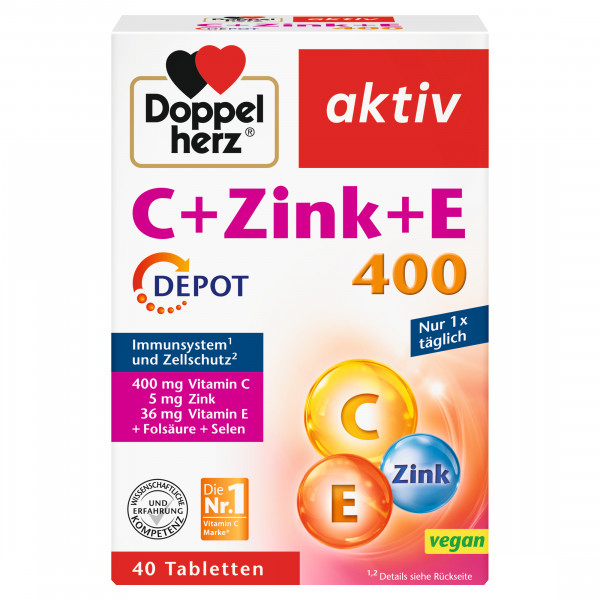 Doppelherz C + Zink + E Depot 40 Tabletten, 55,2g, Nahrungsergänzung